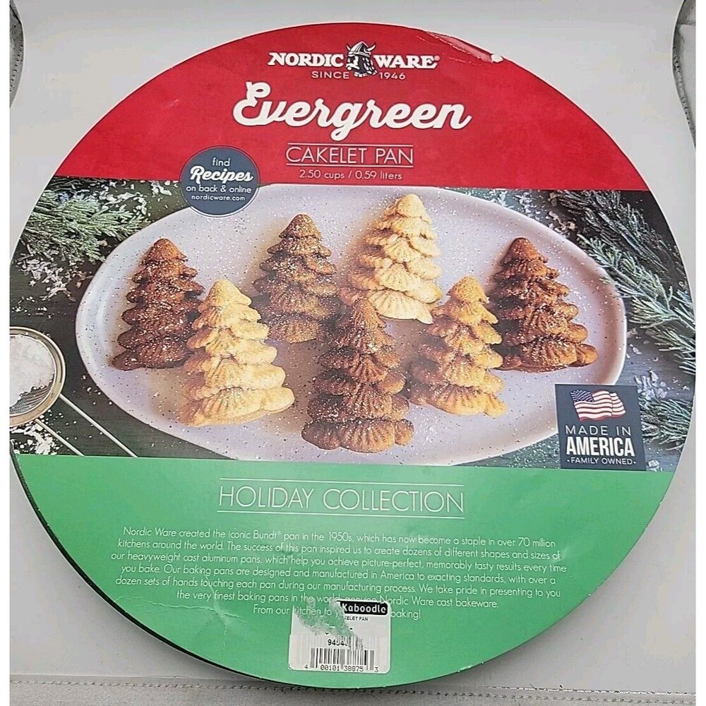 Nordic Ware Holiday Evergreen Christmas Tree Cakelet Cookie Pan Made in America